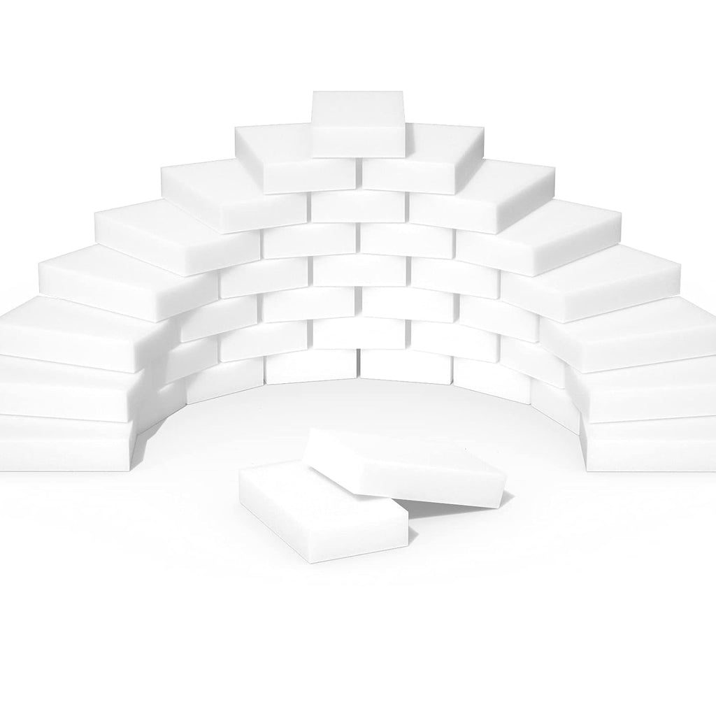 Erasers Sponge, 100 Pack Extra Premium Melamine Sponge Foam Cleanings in Bulk, Non-Scratch Scrub Sponge, Household Cleaning Kitchen Dish Sponges (White)