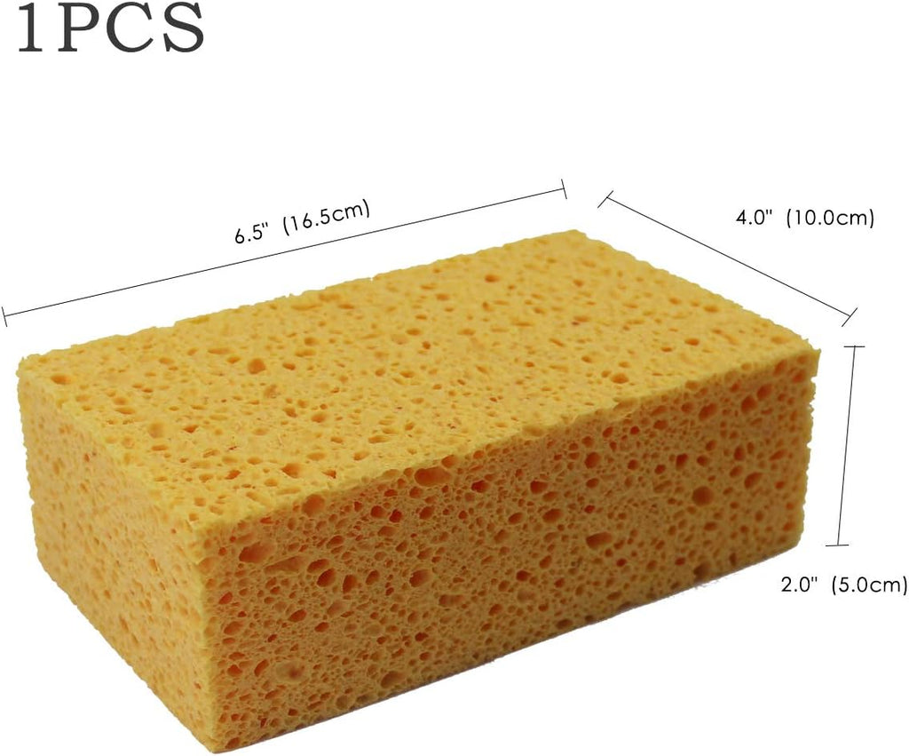 1 PCS x  Large Sponge, Cleaning Sponges, Boat Bail Sponge, Handy Sponges, Cellulose Sponges, Natural Sponges, Commercial Sponges, Car Washing Sponge, Eco Friendly Sponge (6.5" x 4.0" x 2.0")