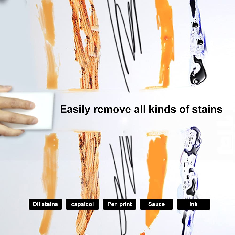 Erasers Sponge, 100 Pack Extra Premium Melamine Sponge Foam Cleanings in Bulk, Non-Scratch Scrub Sponge, Household Cleaning Kitchen Dish Sponges (White)