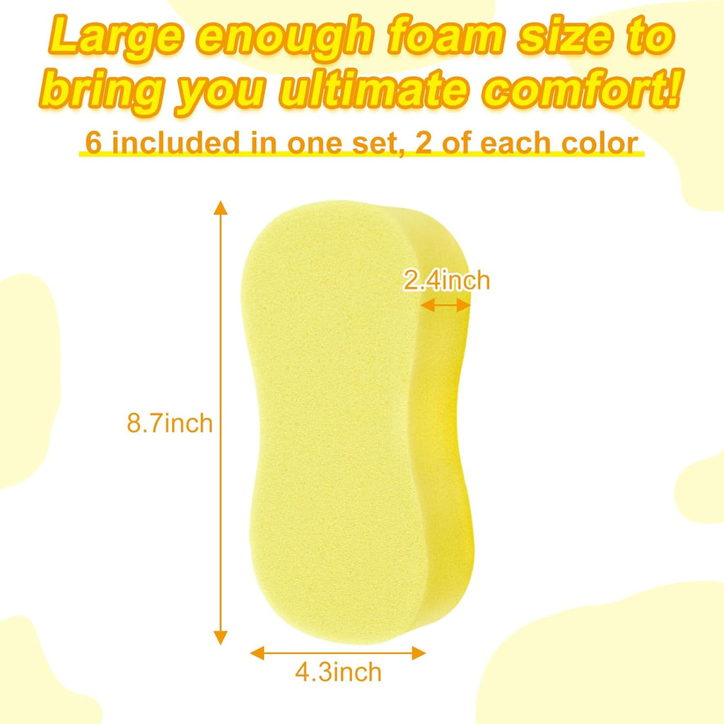 Car Wash Sponge, 6PCS Car Sponge Measuring 8.7 x 4.3 x 2.4 Inches, Specialized for Cleaning, Large Sponge are Suitable for Kitchen, Bathroom, Living Room, Garage, Etc