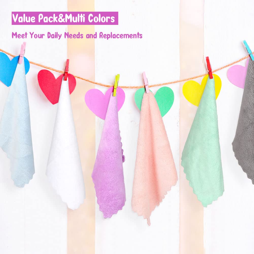 Baby Washcloths 24-Pack(7''x9''), Microfiber Coral Fleece Baby Towels, Super Soft and Absorbent Wash Cloths for Newborns, Infants and Toddlers, Gentle on Delicate Skin for Face Hands and Body