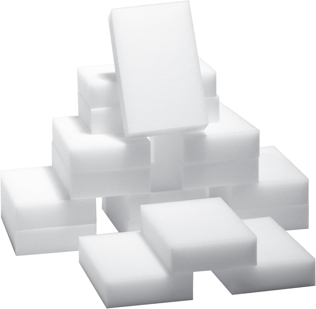 100 Pack  Eraser, Multi-Functional Household Cleaning Melamine Sponge Foam for Kitchen, Bathroom, Sink, Bathtub, Shoes, Wall