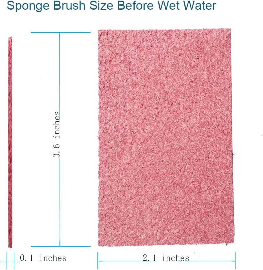12PCS Cleaning Sponge，2.5X4.0 inches, Kitchen DishSponge, Cleaning Scrub Color Sponge, Biodegradable Natural Sponge, Non-Scratch Kitchen Cellulose Dishwashing Sponge