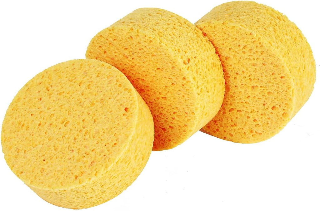 Natural Kitchen Sponges,3 Pack Thick Extra Heavy Duty Scrub Sponges,Household Cleaning Sponge for Dishes(11x4cm, 3 Pcs)