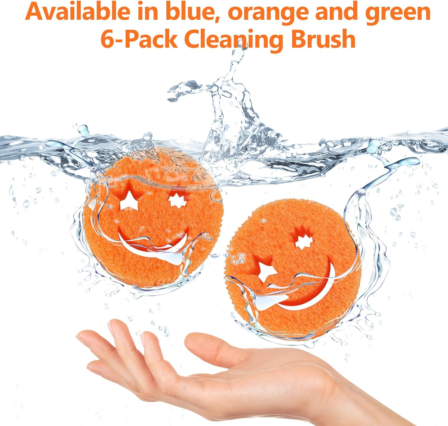 Color Sponge(6 PCS) - Scratch-Free Multipurpose Dish Sponges for Kitchen, Bathroom -  Free & Made with Polymer Foam - Temperature Controlled Kitchen Sponge for Dishes, Odor Resistant Scrubber