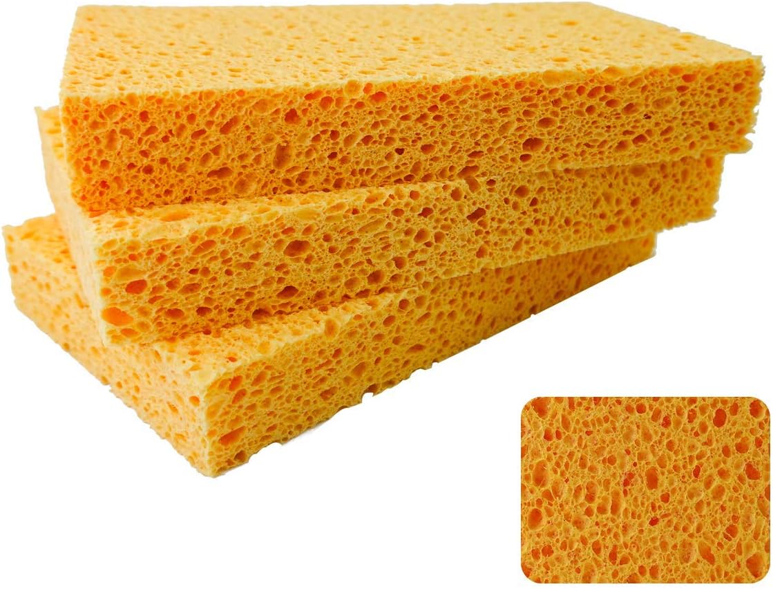 6 x 3.6 x 0.9 Inch  Large Sponge, Kitchen Sponges, Handy Sponges, Cellulose Sponges, Dish Washing Sponge, Natural Sponge, Car Washing Sponge, Eco Friendly Sponge