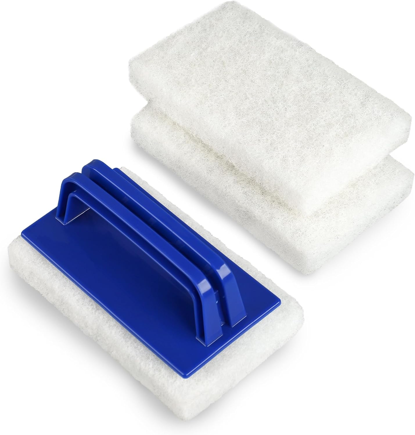 3 Pack Hand-Held Pool Scrub Brush Pool Cleaning Scrubbing Sponge Bathroom Clean Scrubber Scouring for Cleaning Swimming Pool Step Corner Shower Tile Vinyl Liners Walls Sink Spas Tubs Kitchen