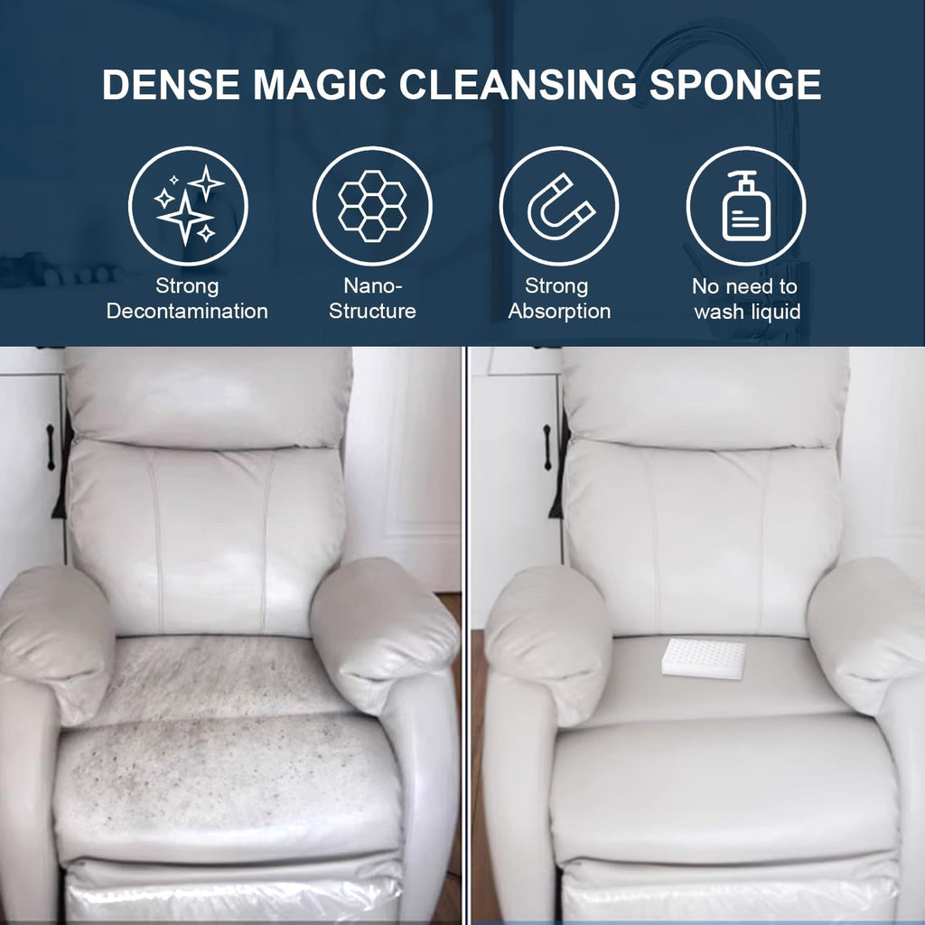 Sponge Eraser, 50 Pack 2X Density Extra Thick Melamine Sponge,Household Extra Large Cleanings，Melamine Foam, No Scratches Cleaning Sponge,Multi-Purpose Bathroom,Floor, Kitchen