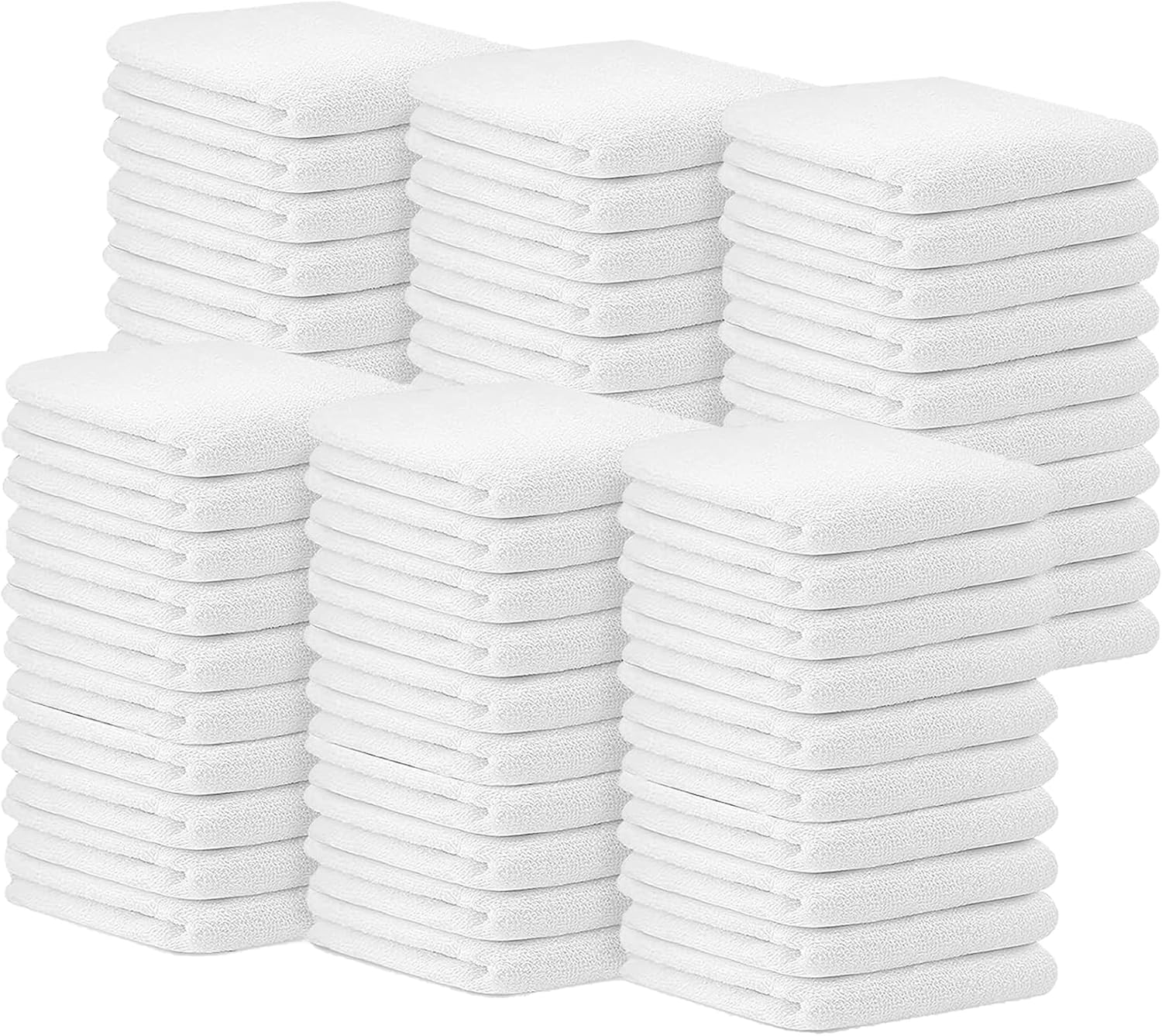 Terry Bar Mop Towels (Value Pack of 60) Size 14"x17" – Absorbent and Durable, Multipurpose Cleaning Rags, Cotton Cleaning Cloths, Terry Cloth Rags, Reusable Shop Rag (White)
