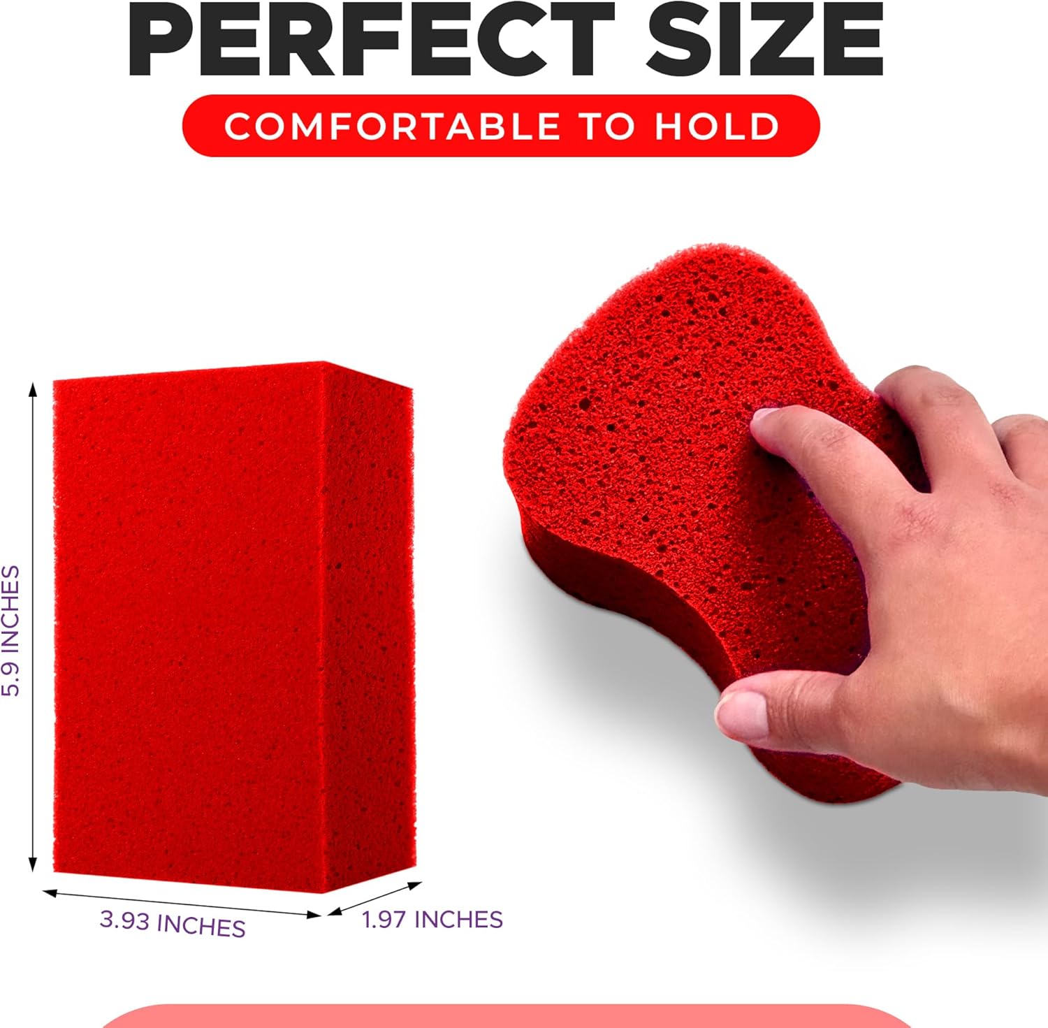 Sponges for Cleaning - 2 Pack - Multi-Purpose Cleaning Sponge, Perfect as Car Wash Sponge, Household Cleaning Sponges, Tile Grout Sponge, Sponges for Painting,Sponge for Washing Cars