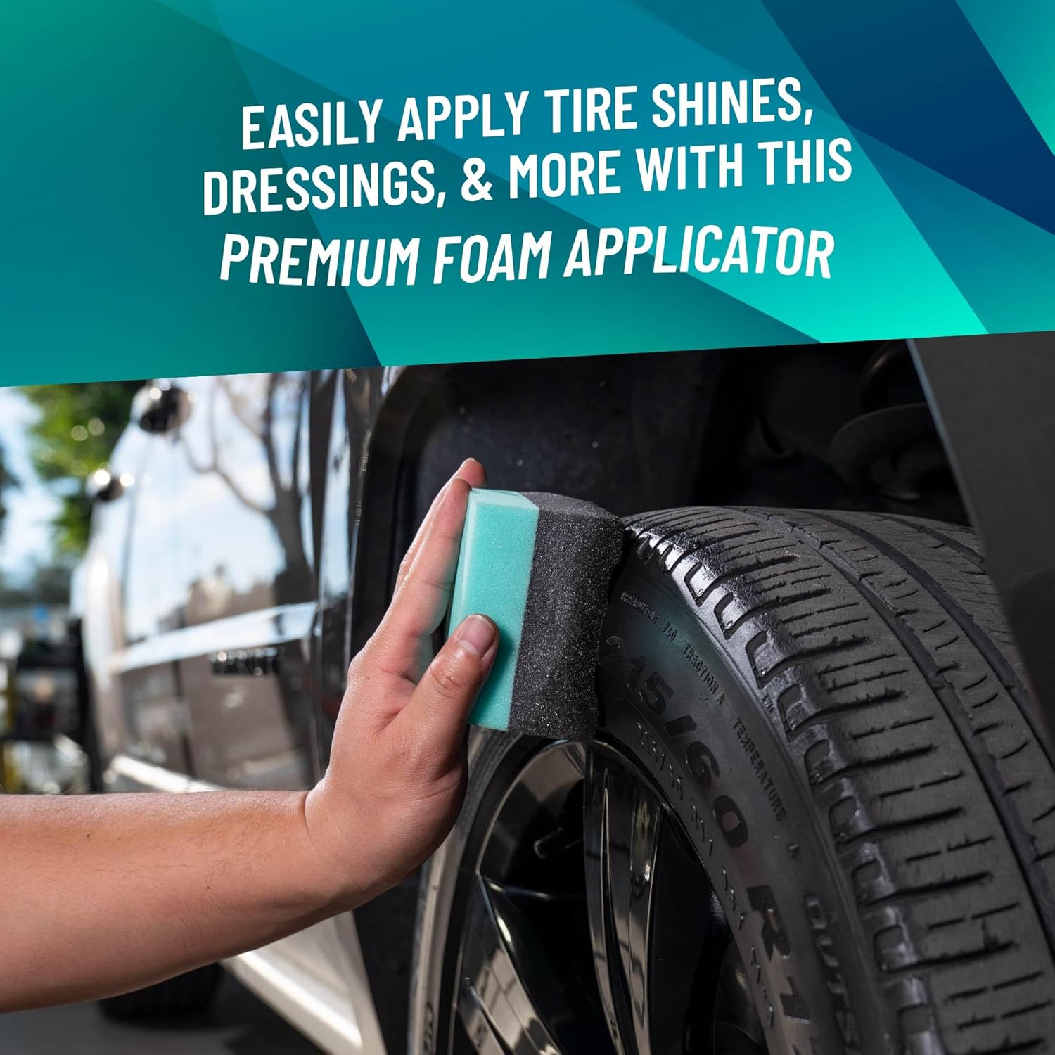 Contoured Large Tire Dressing Applicator with , 2 Pack