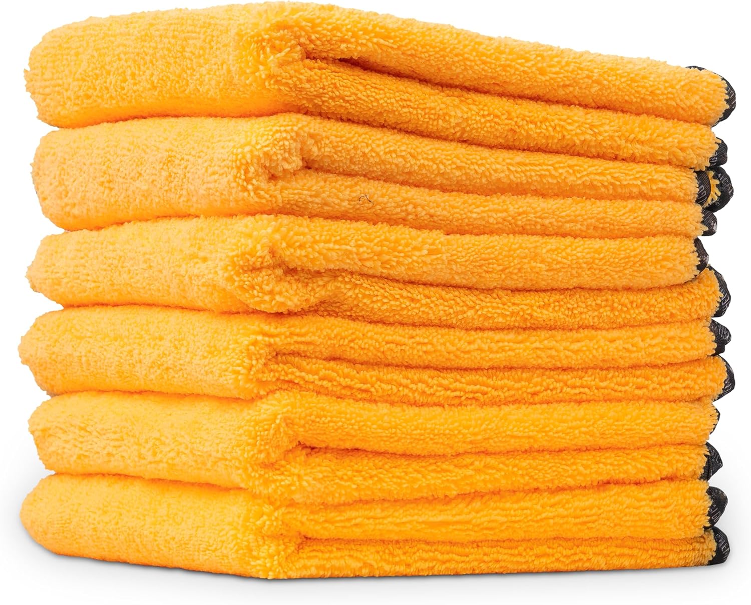 Professional Grade Premium Microfiber Towels Gold, 16" x 24", Ultra-Soft and Scratch-Free Car Detailing Cloths for Cars, Trucks, Motorcycles, and More 6 Pack