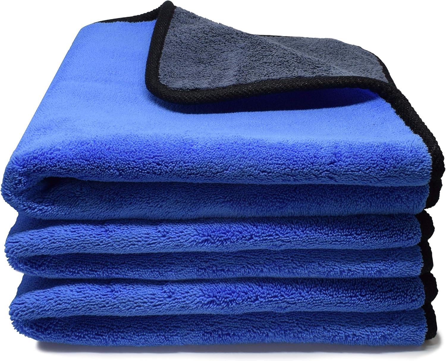 Microfiber Towels for Cars 3 Pieces 500  polishing Cleaning Home, car and Motorbike 12 x 12 Inches (30x30cm)