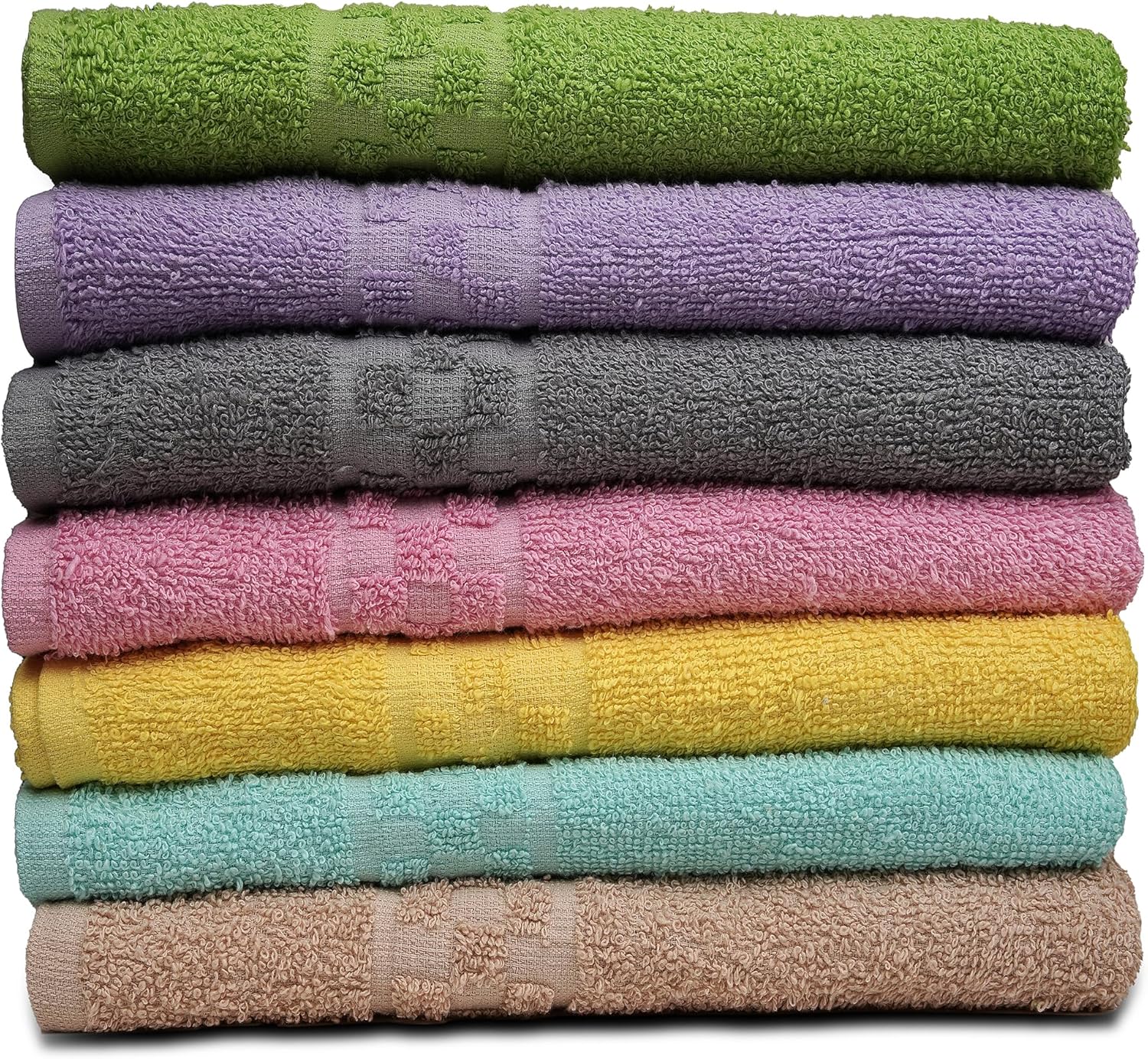 7-Pack Bath Towels 30" x 54" Ultra Soft 100% Cotton Large Bath TowelsHighly Absorbent for Bathroom, Pool, Gym, Spa, and Hotel Use (Colors Variety)